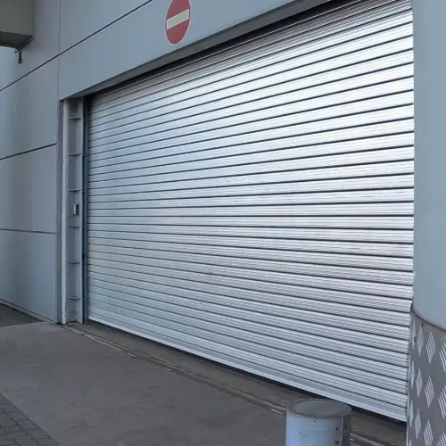Typhoon tropical storm shutters installed at Hong Kong Airport