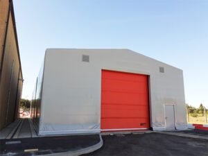 Rubb Buildings required industrial doors for temporary buildings