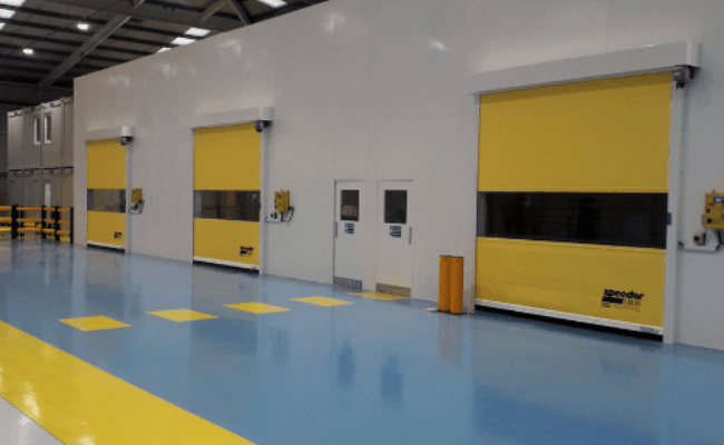 Hart Speedor Cleanroom doors, designed for hygiene