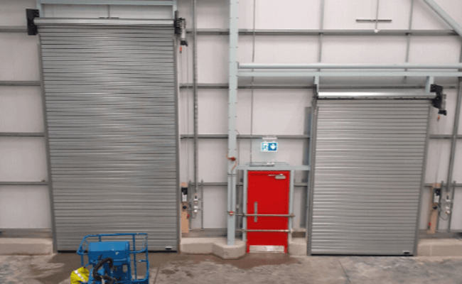 Roller door and insulated roller door installation at Nissan Sunderland