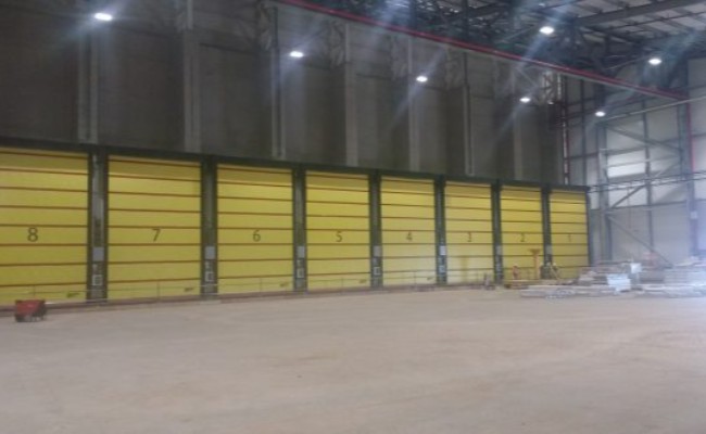 Specialist fire and safety doors for energy from waste plant